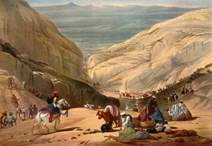 Armáda vynořující se z průsmyku Shutargardan do údolí Logar, c1840, 1901. od James Atkinson