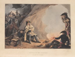 "Bivak v Pyrenejích, noc před bitvou?", 1813 od James Atkinson