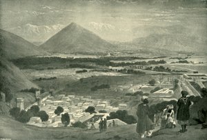 Bala Hissar a město Kábul z horní části citadely, c1842, 1901.