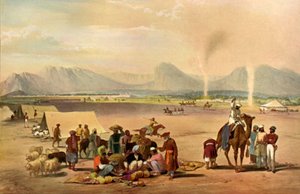 Město Kandahár při pohledu od jihu směrem k hoře Baba Wali, c1840, 1901.