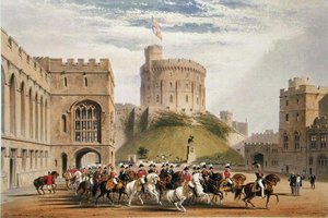 Čtyřúhelník při pohledu na západ - ruský císař a princ Albert (1819-61) od James Baker (after) Pyne