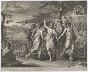 Řecká oslava sklizně, neboli díkůvzdání venkovským božstvům, Ceres, Bacchusovi atd. od James Barry