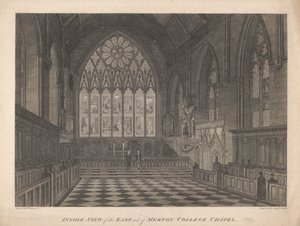 Vnitřní pohled na East End of Merton College Chapel od James Basire