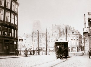 Tramvaj tažená koňmi, Rotterdam, 1898.