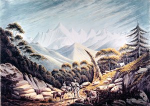 Nepálští pastevci v Himalájích, 1826