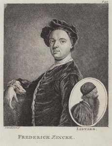 Christian Friedrich Zincke , německý miniaturista (lept)