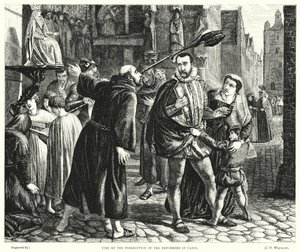 Čas pronásledování reformátorů v Paříži (rytina) od James Clarke Hook