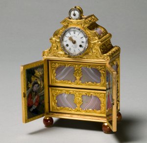 Miniaturní skříňka s hodinkami, cca 1770-75 od James Cox