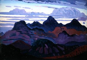Deep Twilight (olej na panelu) od James Dickson Innes
