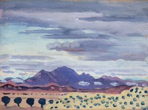 V Pyrenejích, kolem roku 1911 (olej na panelu) od James Dickson Innes