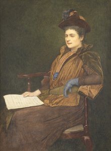 Slečna Agnes Ashbee, 1890 (wc a kvaš na papíře) od James Dromgole Linton