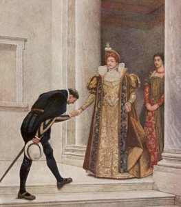 Shakespearův Kupec benátský: (barevná litografie). od James Dromgole Linton