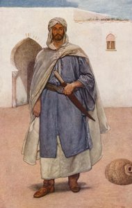 Shakespearův Kupec benátský: Marocký princ (barevná litografie) od James Dromgole Linton