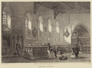Cobham Church (rytina) od James Duffield Harding