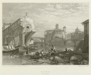 Řím, Ponte Rotti od James Duffield Harding