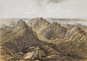 Pohled z vrcholku Goatfell, ostrov Arran (chromolitho) od James Duffield Harding
