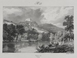 Malebné a romantické cesty starou Francií. Auvergne: Château Neuf od James Duffield Harding