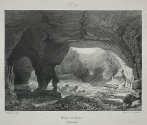 Malebné a romantické cesty starověkou Francií. Franche-Comté: Zdroj Lisona od James Duffield Harding