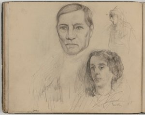 Ensorův otec (?) a matka od James Ensor