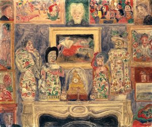 Interiér se třemi portréty od James Ensor