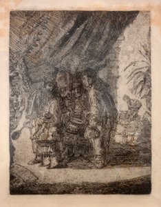 Iston, Pouffamatus, Cracozie a Transmouffe, slavní perští lékaři, zkoumající Dariovu stoličku po bitvě u Arabely od James Ensor