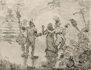 Dzittovi a Hihanoxovi ďáblové vedou Krista do pekla - Dzittovi démoni v Hihanoxu vedou Krista do pekla od James Sidney Ensor