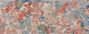 Nestvůry propletené nesešité, propletené (A) od James Ensor