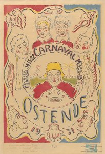 Plakat für den Karneval in Ostende od James Ensor