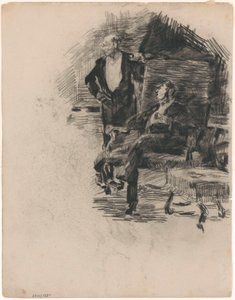 Sedící a stojící pán od James Ensor