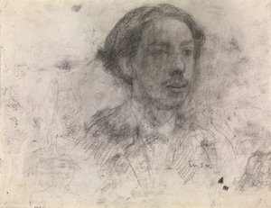 Autoportrét (konte na papíře) od James Ensor