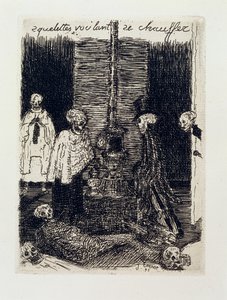 Kostry se snaží zahřát od James Ensor