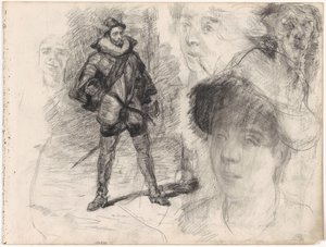 Španělský voják a čtyři tváře od James Ensor