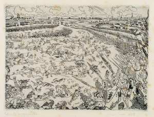 Bitva o Zlaté ostruhy od James Ensor