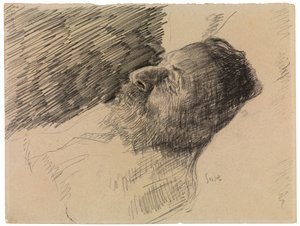 Umělcův otec ve smrti (pastel na papíře) od James Ensor