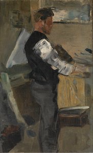 Willy Finch v ateliéru od James Ensor