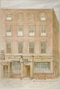 The Mitre Tavern, kavárna a hotel na Mitre Court, Fleet Street, City of London, 1850
