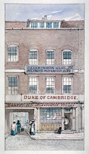Pohled na tavernu vévody z Cambridge, Shoe Lane, City of London, c1840. od James Findlay