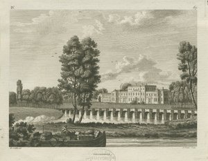 Shugborough Hall: rytina, nd [c 1782] (tisk) od James Fittler