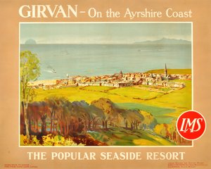 Girvan - Na pobřeží Ayrshire. Oblíbené přímořské letovisko, 20. léta 20. století. od James Fullarton Sloane