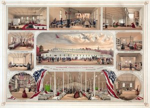 Plakát pro občanskou dobrovolnickou nemocnici, Philadelphia, hospoda. 1862