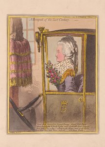 Kytice minulého století, hospoda. 1802 (ručně kolorovaná rytina) od James Gillray