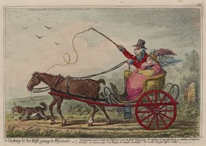 Cockney a jeho žena jedou do Wycombe od James Gillray