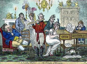 Hospoda "Trocha hudby aneb slasti harmonie". od Hannah Humphrey od James Gillray