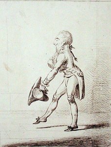 A Master of Ceremonies, publikoval Hannah Humphrey v roce 1803 (lept) od James Gillray