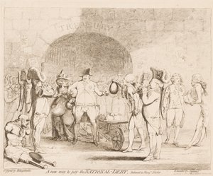 Nový způsob splácení státního dluhu od James Gillray