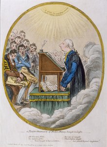 Malý profesor moderních dějin vynesený na světlo, publikovala Hannah Humphrey v roce 1810 (lept s akvatintou)