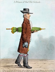 Princ staré školy, vydala Hannah Humphrey v roce 1800 (ručně kolorovaný lept)