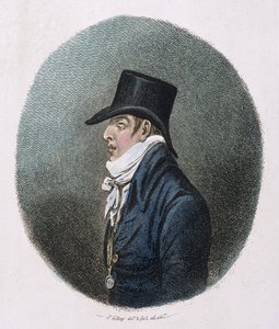 Portrét, publikoval Hannah Humphrey v roce 1799 (ručně kolorovaný lept) od James Gillray