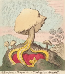 Výrůstek - Houba - Jinak řečeno - Jedovatá houba na hnojišti od James Gillray