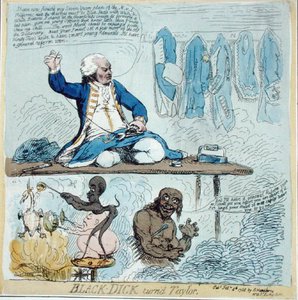 Black-Dick otočil Taylor od James Gillray